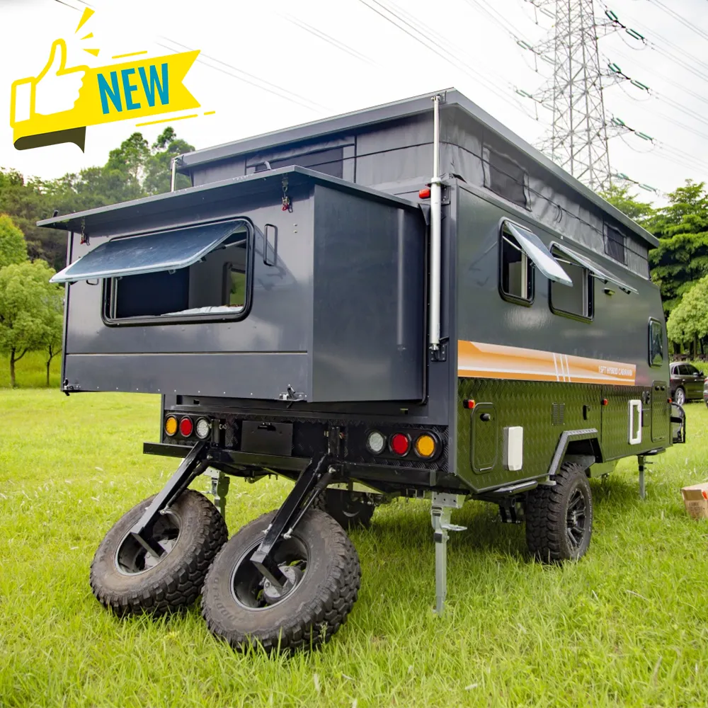 13FT Off Road Rv Hybrid Caravan Van Camping Camper Trailer Fabrikanten