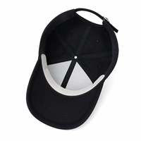 Casquette de baseball unisexe 6 panneaux en sergé de coton noir avec broderie 3D en relief motif léopard, visière incurvée, réglable, pour le streetwear et les activités de plein air