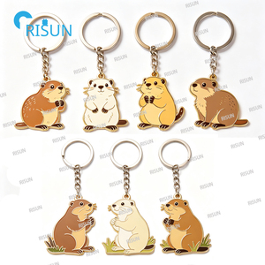 พวงกุญแจวันพิเศษสำหรับเทศกาลสัตว์ป่า รูปกราวด์ฮอก  แบบกำหนดเองได้ - Product Image 3
