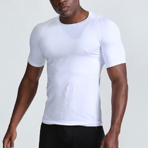 Ropa de Fitness para hombre, camisetas de manga corta transpirables de secado rápido ajustadas para correr y entrenar con impresión personalizada - Product Image 3