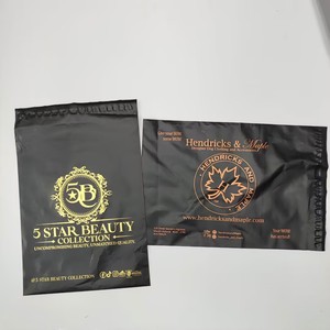 Custom Matte Black Poly Mailers with Rose <b>Gold</b> Logo - Luxury Shipping Bags for Cosmetics for <b>Clothes</b> Shipping - Product Image 2