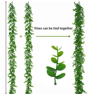 Piante Rampicanti Verdi Artificiali All'Ingrosso, Eucalipto Artificiale da 170 cm con <span class=keywords><strong>Foglie</strong></span> di Edera per Decorazioni Matrimoniali <span class=keywords><strong>e</strong></span> Domestiche - Product Image 2