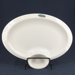 Thân Thiện Với Môi Không Thể Phá Vỡ Melamine Hình Bầu Dục Bữa Ăn Tối Tấm Máy Rửa Chén An Toàn Phục Vụ Chip Snack Tấm Lưới immitating Gốm Nhựa - Product Image 1