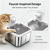 Fontaine à eau sans fil pour animaux de compagnie 4L, batterie polymère 5000mAh, anti-colmatage, 90+ jours d'autonomie, distributeur d'eau pour animaux en acier inoxydable 304