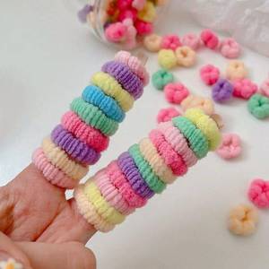 Anillos elásticos coloridos <span class=keywords><strong>para</strong></span> el cabello <span class=keywords><strong>para</strong></span> niñas pequeñas, accesorios suaves <span class=keywords><strong>para</strong></span> el cabello <span class=keywords><strong>para</strong></span> uso diario y tiempo de juego, estilo de fiesta Vintage dulce - Product Image 3