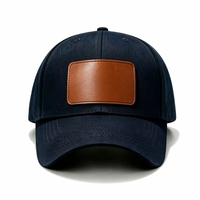 Gorra de Béisbol de Cuero con Logotipo Personalizado de Alta Calidad, Ajustable, de 6 Paneles, de Algodón, Deportiva, para Hombre y Mujer