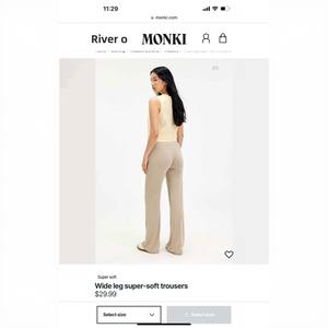 <span class=keywords><strong>Monki</strong></span> <span class=keywords><strong>Pantalon</strong></span> évasé à taille haute élastique pour femme Spandex/Nylon <span class=keywords><strong>Pantalon</strong></span> décontracté ample de couleur unie de grande taille - Product Image 4