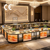 Solution de rangement portable pliable multifonctionnelle, module personnalisé, chariot de buffet d'hôtel, chariot de buffet extérieur, table de buffet chauffante électrique