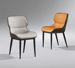 Silla <span class=keywords><strong>de</strong></span> <span class=keywords><strong>Comedor</strong></span> Italiana Moderna <span class=keywords><strong>de</strong></span> Lujo, Tapizada en Cuero, Cómoda, para Restaurante, Hogar, Hotel, Apartamento, Personalizable - Product Image 2