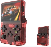 Konsol Game Genggam Retro Transparan Desain Grosir Portabel R36s 64G, Permainan Klasik, Layar 3.5 Inci