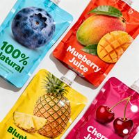 Sac de buse de jus imprimé intérieur en aluminium frais serrure étanche emballage de qualité alimentaire sac en plastique laminé Mylar liquide sac