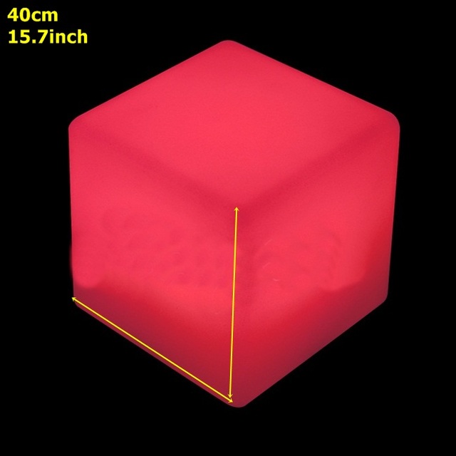 Plastic PE Led Cube Table  Stool Chair Illuminated 3D Dice  Cube Chair Party Chair  Ktv bar Outdoor Decoration Furniture