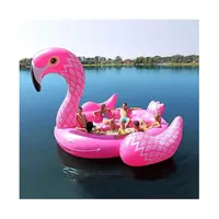Grote Eenhoorn/Flamingo Party Eiland 6 Persoon Float Opblaasbare Product Gekleurde Zwaan/Opblaasbaar Zwembad Float Voor Zwembad
