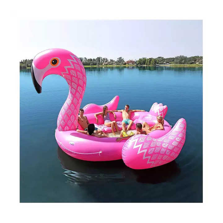 big UNICORN / FLAMINGO Party Island 6 Person FLOAT inflatable  