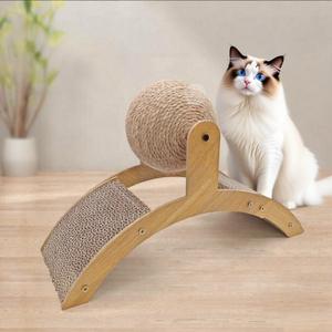 Tablero para rascar gato moderno interactivo duradero, juguete Vertical para mascotas, venta al por mayor, rueda de La Fortuna, Marco rascador de bola para rascar gato - Product Image 1