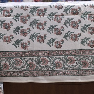 Couvertures de table durables imprimées de bloc de main de nappe de coton biologique pour des restaurants de maison de bureau de salle à manger et d'utilisation extérieure - Product Image 5