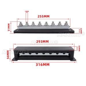 Barra Colectora de Alta Conductividad y Resistencia a la Corrosión, Universal para Autos, RVs, Yates y Barcos, 600A, Alta Corriente, Recta, M10, 48V - Product Image 6