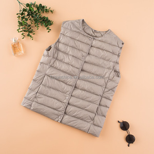 Chalecos Acolchados para <span class=keywords><strong>Mujer</strong></span> Talla Grande, Chalecos Ligeros Plegables con Relleno de Plumas, <span class=keywords><strong>Chaleco</strong></span> sin Mangas para <span class=keywords><strong>Mujer</strong></span> - Product Image 6