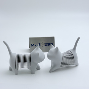 Juguete Articulado Impreso en 3D, Gato Slinky Flexible y Elástico para Aliviar el Estrés, Relleno Personalizable, Decoración de Escritorio Feline Gris Mate - Product Image 2