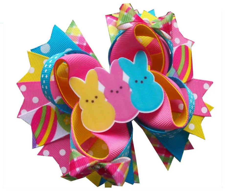 NO191-NO205 easter funky hair bows bunny boutique hair bows