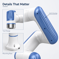 Bras robotique collaboratif compact en alliage d'aluminium pour le tri de petites pièces et l'automatisation des postes de travail