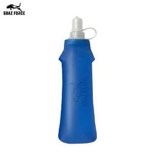Bouteille d'eau pliable Gbaz Force TPU 500 ml, portable, pour le sport en plein air, bleue, souple, pour la course à pied, adultes - Product Image 1