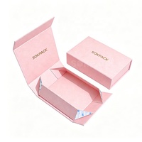 Boîte cadeau rigide écologique pliable magnétique de luxe personnalisée avec laminage mat et assemblage rapide pour parfum, bougie, cadre photo