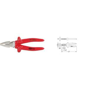 คีมปากแหลมแบบมีฟันเลื่อย 1000V กำลังสูง ผลิตจากเหล็กโครเมียมวาเนเดียม คุณภาพระดับมืออาชีพ สำหรับงานไฟฟ้า ขนาด 205 มม. - Product Image 1