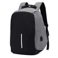 Interface USB 15.6 pouces sac pour ordinateur portable étanche Oxford court randonnée sac à dos fermeture éclair antivol pour les collégiens et lycéens