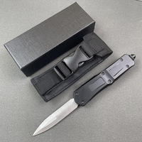Couteau de poche à manche en alliage de zinc, lame en acier inoxydable 8Cr14MOV, couteau pliant tactique de survie et d'autodéfense pour hommes