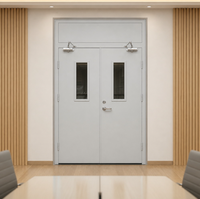 Porte en acier métallique moderne sur mesure, résistante au feu, certifiée SGS, pour hôpitaux et écoles