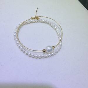 Conjunto de Pulseras de Perlas de Agua Dulce Lulutong Versátiles de 3-4 Pares, 9-10 mm, Diseño Clásico Redondo con Luz Intensa - Product Image 3