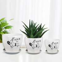 Jardinière de bureau Style nordique en céramique, Pots de fleurs, en vogue, Mini Pots pour plantes succulentes avec soucoupe