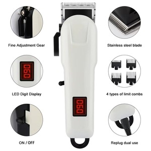 Cortadora de Pelo Profesional con Pantalla LCD, Cuchilla de Acero Inoxidable Recargable para Uso en Salón - Product Image 5