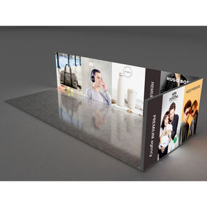 อุปกรณ์โฆษณาคุณภาพสูงกรอบอลูมิเนียมผ้าจอแสดงผล LED ยืนผนัง Backlit งานแสดงสินค้าบูธนิทรรศการผนัง Backlit - Product Image 1