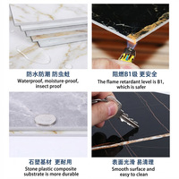 GUANGMEI Diseño moderno 3mm Hojas Uv Paneles de mármol de plástico Pvc Fácil de instalar con varios y estilos de diseño de moda