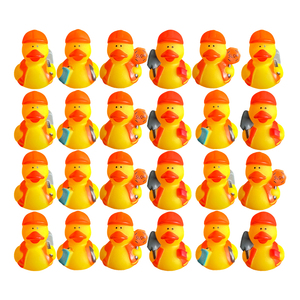 Custom 2 Polegada Amarelo Banho Pato Especializada Ponderada Brinquedo Vertical Flutuante para Bebê Banheira Partido Favor <span class=keywords><strong>Rubber</strong></span> Duck Race - Product Image 1