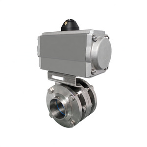 COVNA B2Bclearance Sale Sanitary Three Piece Welded Stainless Steel on Off <b>Butterfly</b> <b>Valve</b> With Pneumatic Actuator <b>Valve</b> Product - Product Image 4