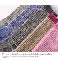 Chaussettes mi-mollet en laine mérinos antidérapantes, résistantes aux odeurs, épaissies et chaudes pour les sports de plein air-pour la randonnée et le ski