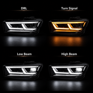 Conjunto de Faros LED BK para Audi Q5 2018-2020, Actualización de Alta Gama, Lente de Proyector, Luz Diurna, Señal de Giro Dinámica - Product Image 3