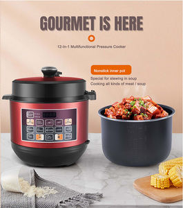 Ewant Prix abordable <span class=keywords><strong>Autocuiseur</strong></span> électrique domestique haute pression 800W 4L 5L 6L en acier inoxydable <span class=keywords><strong>rouge</strong></span> gris 12-en-1 - Product Image 2