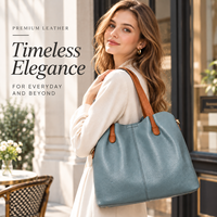 Sac fourre-tout en cuir véritable grainé, luxe discret, grande capacité, sac à main pour femme, sac de travail minimaliste pour le bureau quotidien des femmes