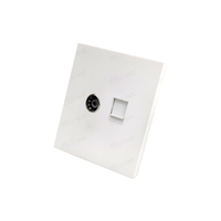 Cat5e/3/6 Prises murales en plastique pour antenne satellite TV Interface de données d'ordinateur de téléphone Prises élégantes universelles pour la maison