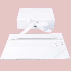 Trung Quốc Nhà máy tùy chỉnh bán lẻ mua sắm bao bì gấp Hộp quà tặng hộp với Ribbon đóng cửa gấp hộp từ - Product Image 1