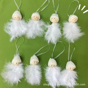 Handmade Factory-Direct Christmas Tree Feather <strong>Angel</strong> Wings Pendants-Modern Minimalist Decorative Mini Accessories for - Product Image 3