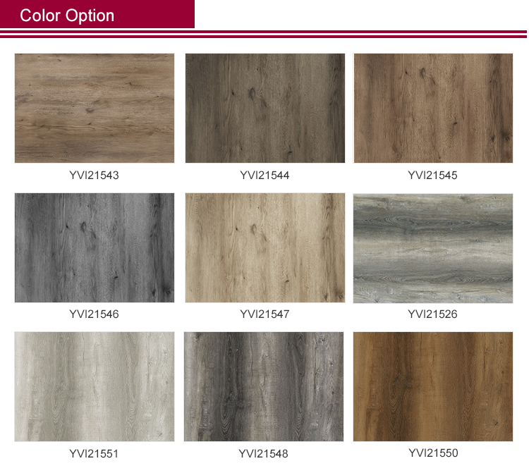 Customized Color Commercial Use Anti-scratch WPC Flooring  Waterproof Anti-slip Loose Lay Vinyl Flooring
