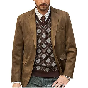 2023 популярный индивидуальный Повседневный винтажный пиджак с пуговицами