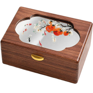 Wooden Tea Storage Box Rectangle Multi Compartment For Home <b>Kitchen</b> Coffee Tea Organizing - Product Image 5