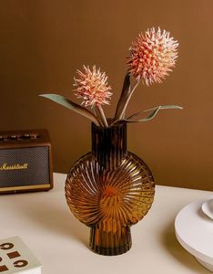 टेबलटॉप घर के सजावट के लिए हाथ से उड़ा आधुनिक डिजाइन ग्लास <span class=keywords><strong>vase</strong></span> - Product Image 5