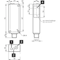 Capteur laser diffuseur LHT81M400G6L-IBS avec suppression de l'arrière-plan